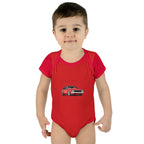 Baby Bodysuit - "Born to Race" Red Muscle Car Infant Onesie