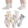 Baby Lace Flower Grip Socks 5 Pairs