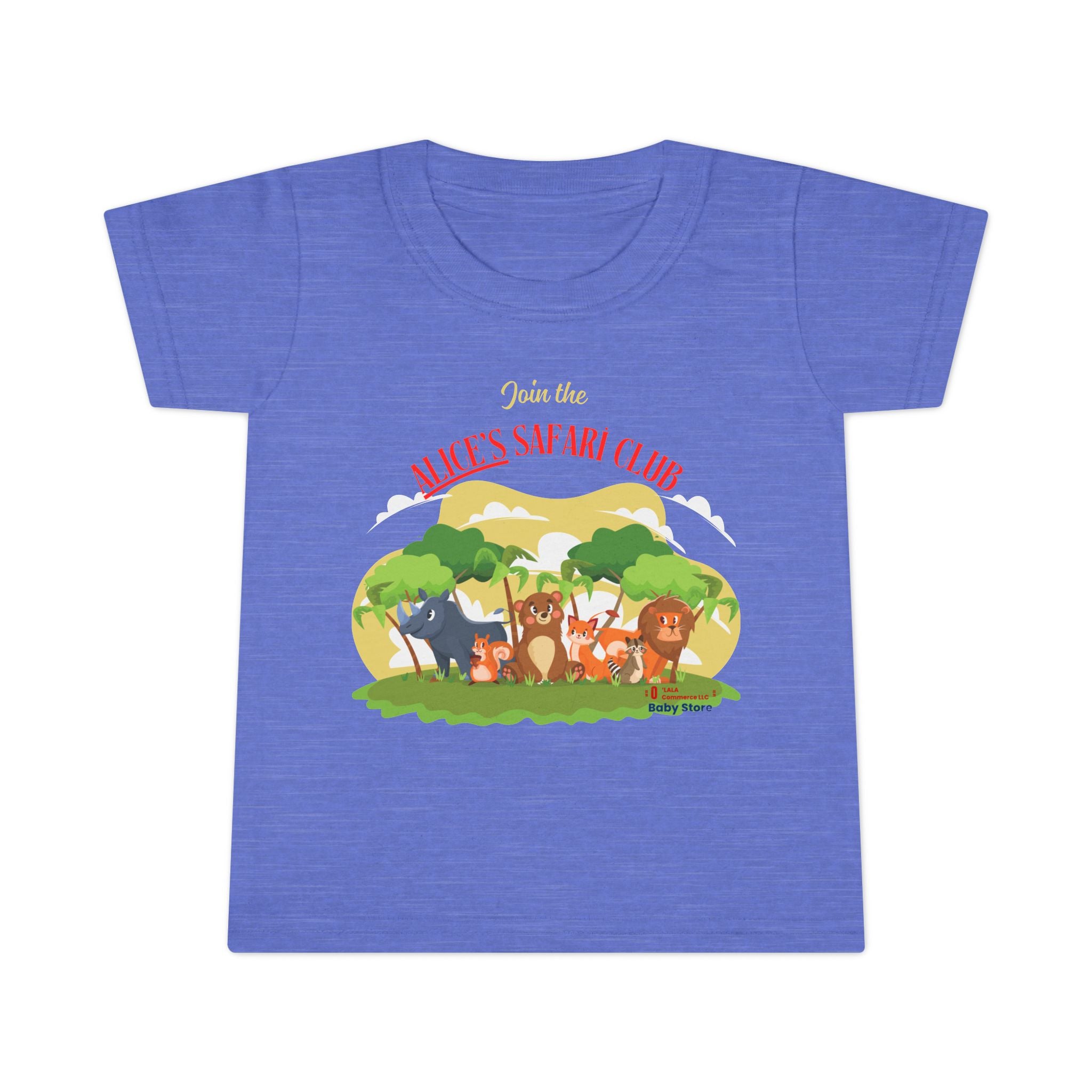 Toddler T-Shirt – Cute Safari Animal Crew Graphic Tee (Join the Wild Safari Club)