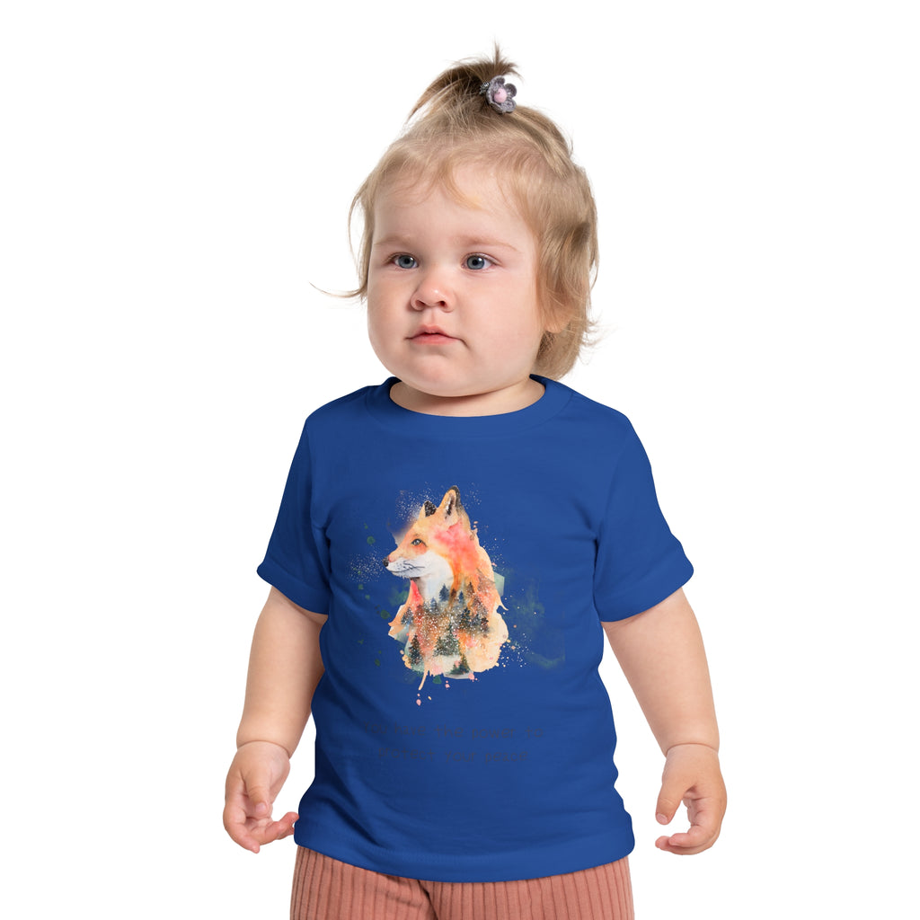 Baby Fox T‑Shirt - "You Have the Power to Protect Your Peace" Infant Tee