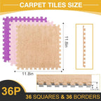 CozyKids 36-Piece Foam Play Mats