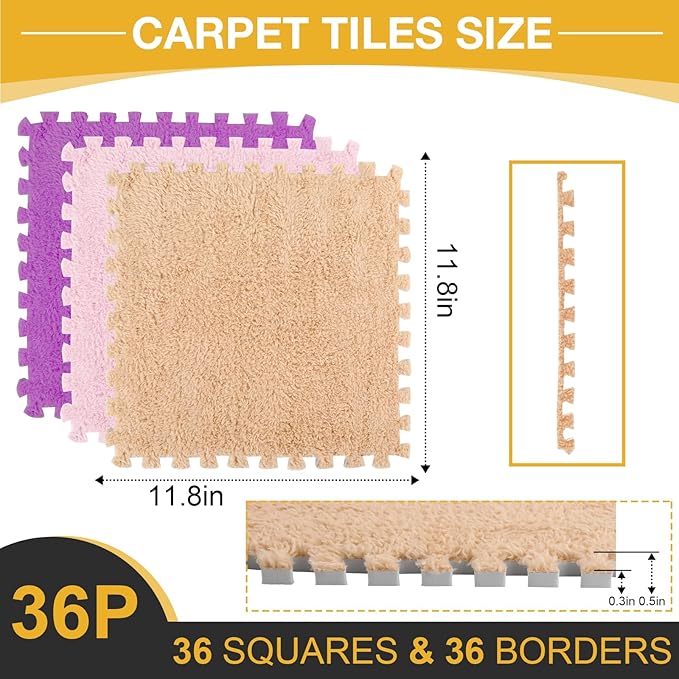 CozyKids 36-Piece Foam Play Mats