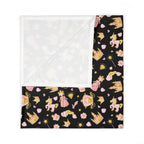 Princess Unicorn Baby Swaddle Blanket – Pink Crowns & Stars Newborn Wrap