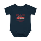 Baby Bodysuit - "Born to Race" Red Muscle Car Infant Onesie