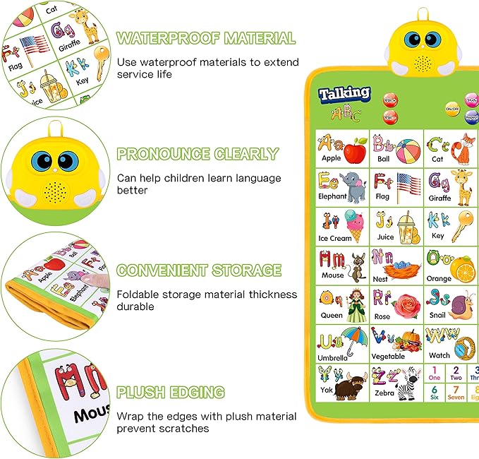 ABC & 123 Interactive Learning Poster
