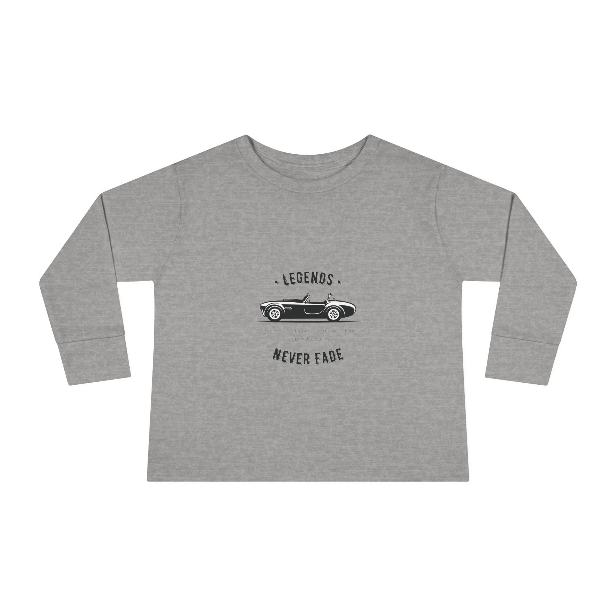 Toddler Long Sleeve Tee — 'Legends Never Fade' Vintage Car