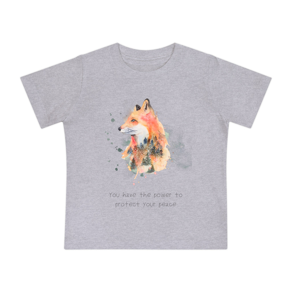 Baby Fox T‑Shirt - "You Have the Power to Protect Your Peace" Infant Tee