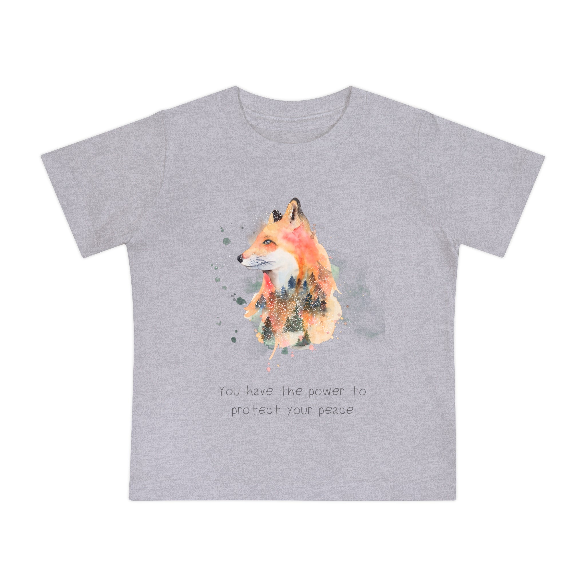 Baby Fox T‑Shirt - "You Have the Power to Protect Your Peace" Infant Tee
