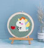 Unicorn Punch Needle Yarn DIY Craft Kit Set