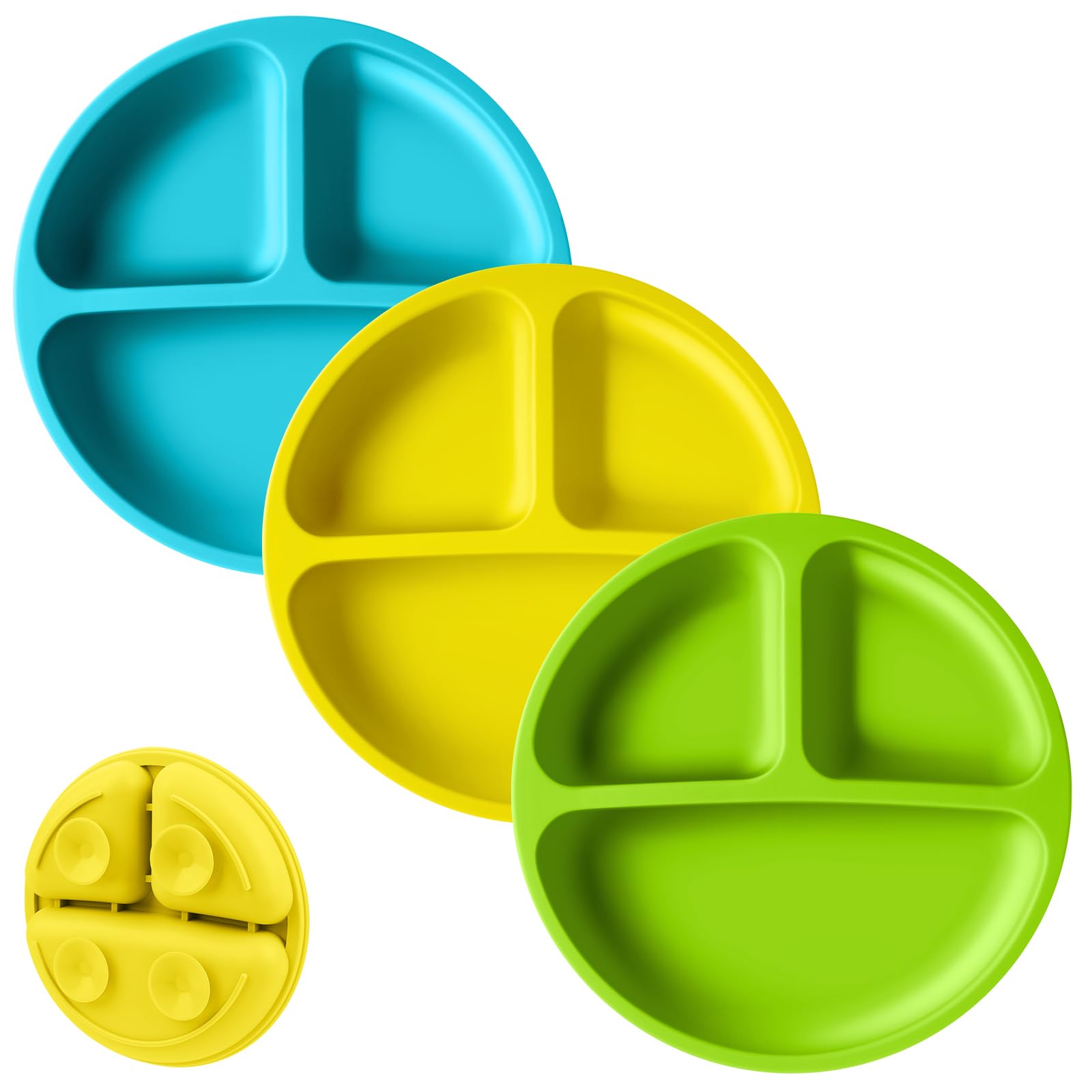 Silicone Toddler Trio Plates